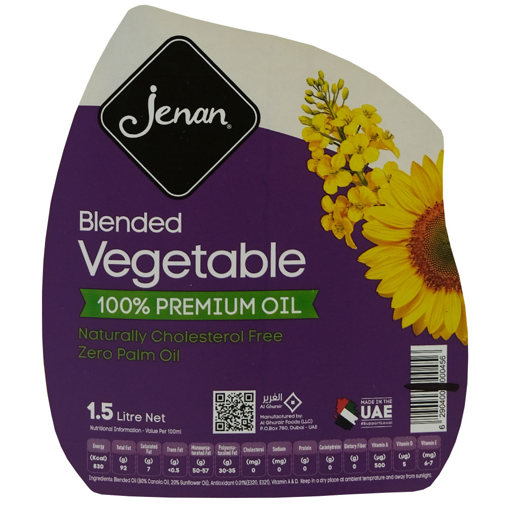 Jenan Blended Vegetable Oil 1.5L right side image