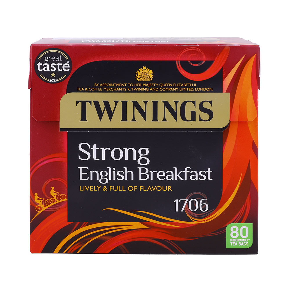Twinings Strong English Breakfast Tea Bags 80's 120g