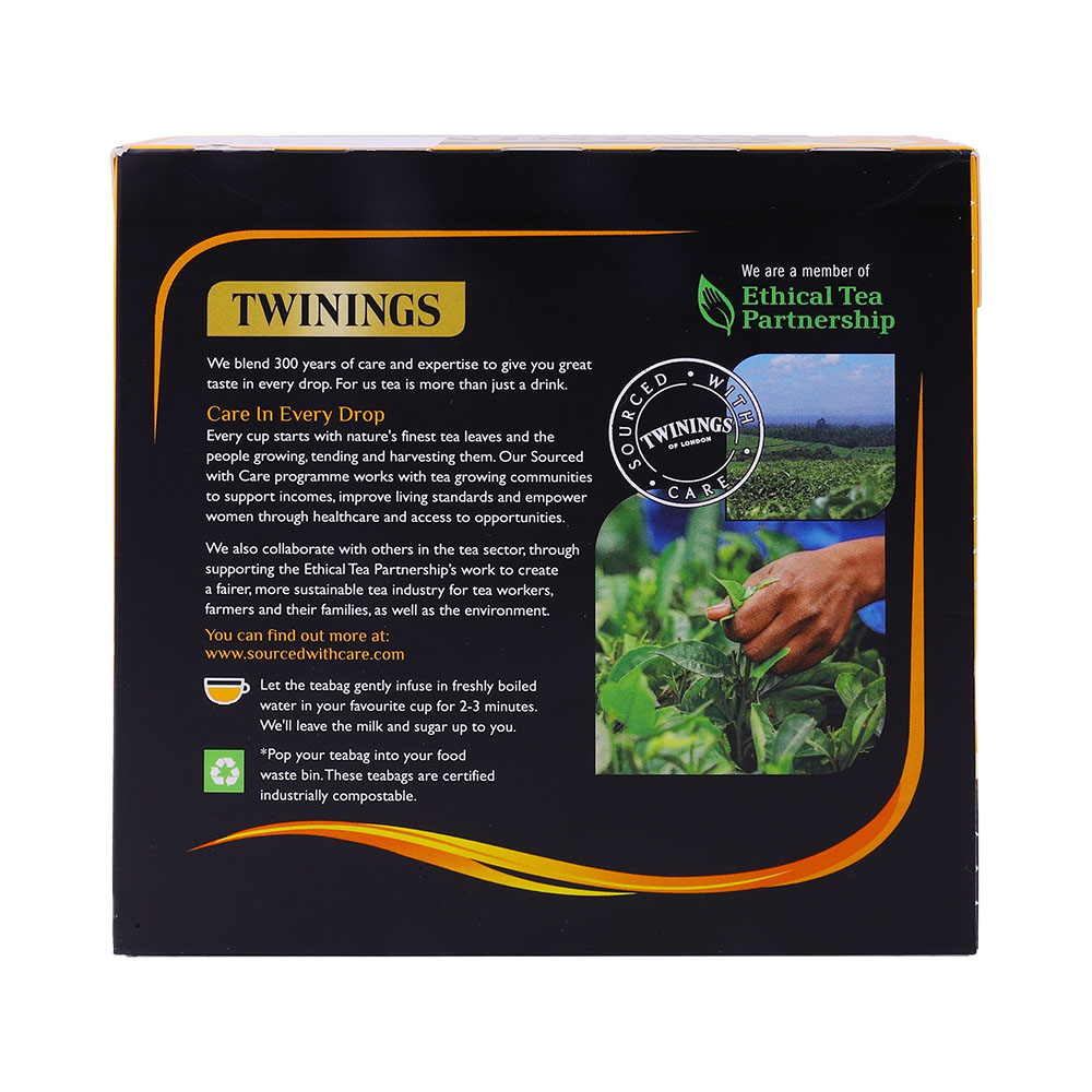 Twinings English Breakfast Tea Bags 80's 160g back image