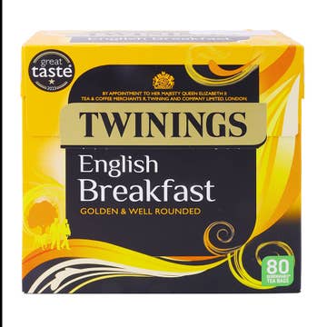 Twinings English Breakfast Tea Bags 80's 160g 