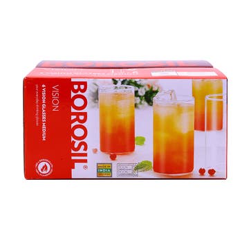 Borosil Vision Glass Medium 295ml Set of 6 