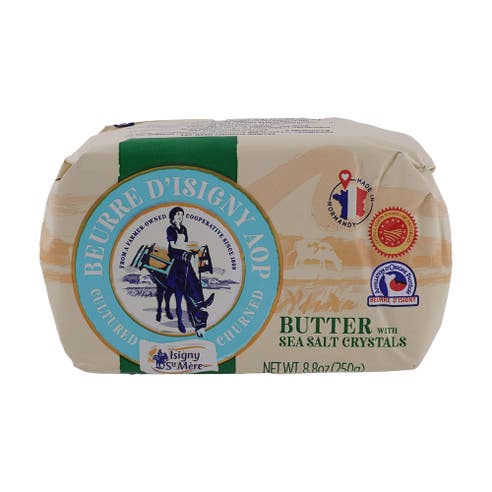 Isigny Ste Mere Butter With Sea Salt Crystals 250g 