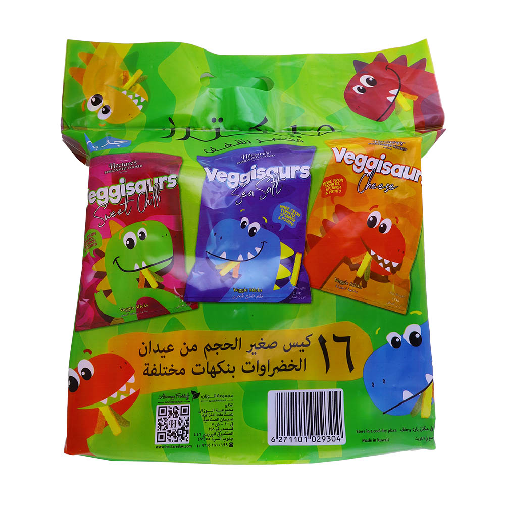 Hectare's Mini Packs Of Vegetable Sticks Polybags 16x14g back image
