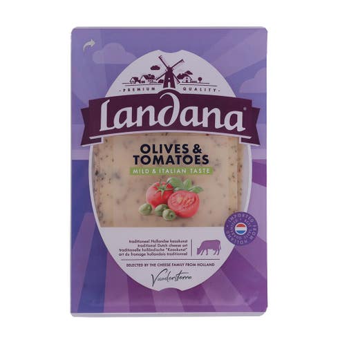 Landana Olives & Tomatoes Cheese Slices 150g 