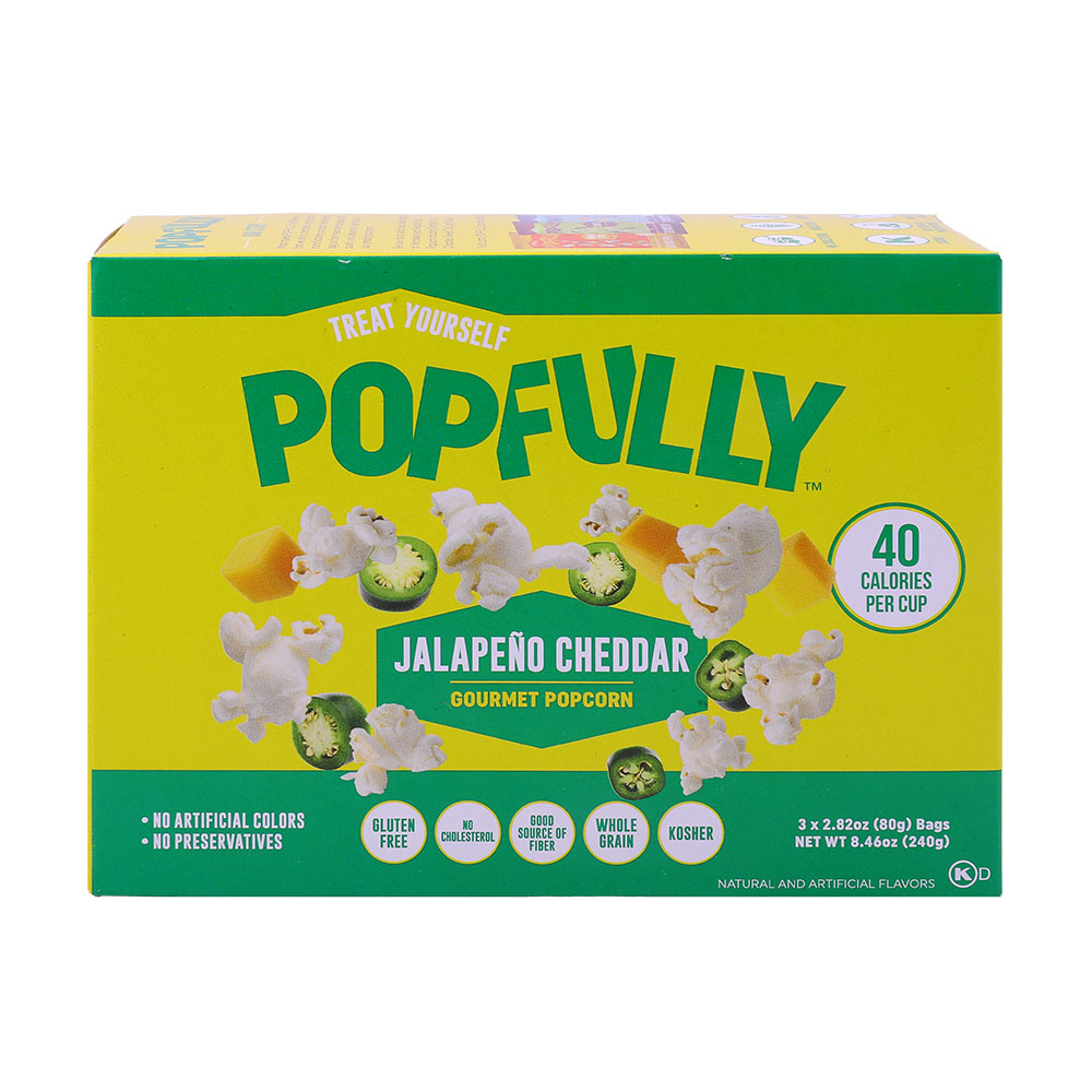 Popfully Jalapeno Cheddar Popcorn 240g back image