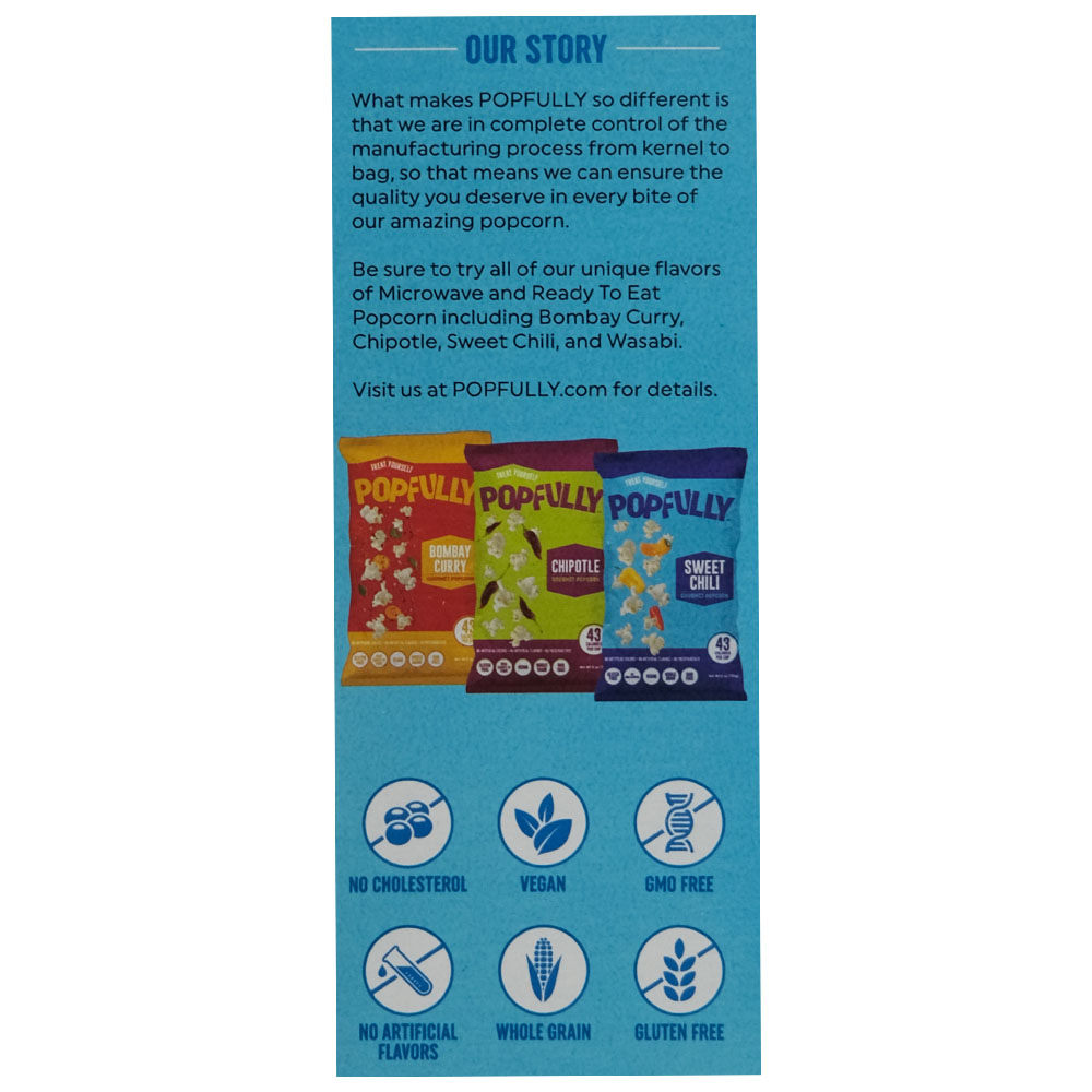 Popfully Sea Salt Gourmet Popcorn 240g left side image
