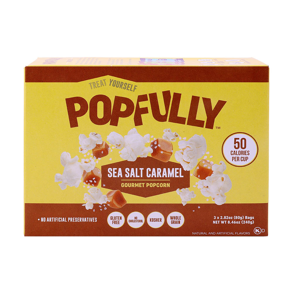 Popfully Sea Salt Caramel Popcorn 240g - Bahrain Alosraonline store