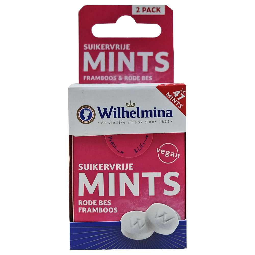 Wilhelmina Raspberry Red Berry Mints 60g