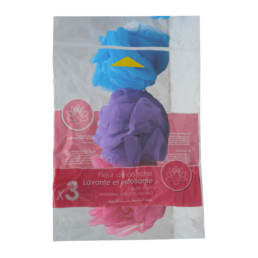 Rozenbal Shower Puff Triple Pack