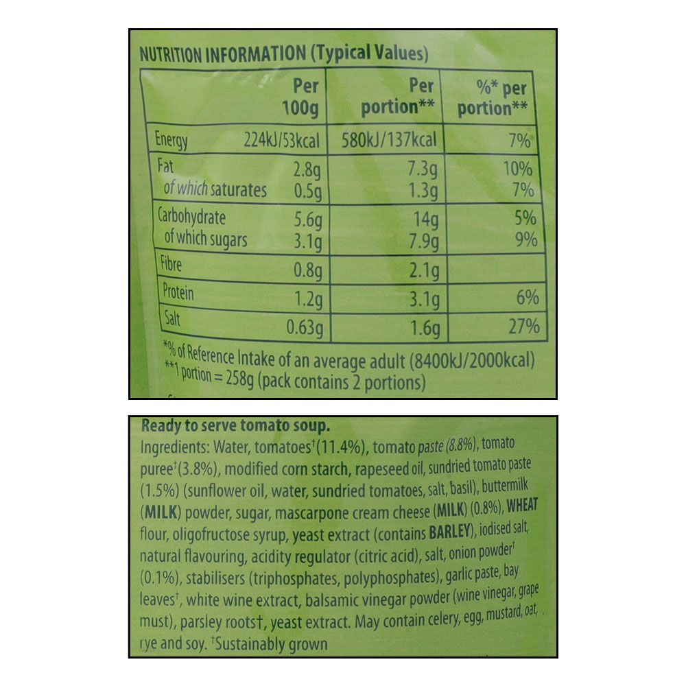 Knorr Creamy Tomato Soup Pouch 570ml right side image