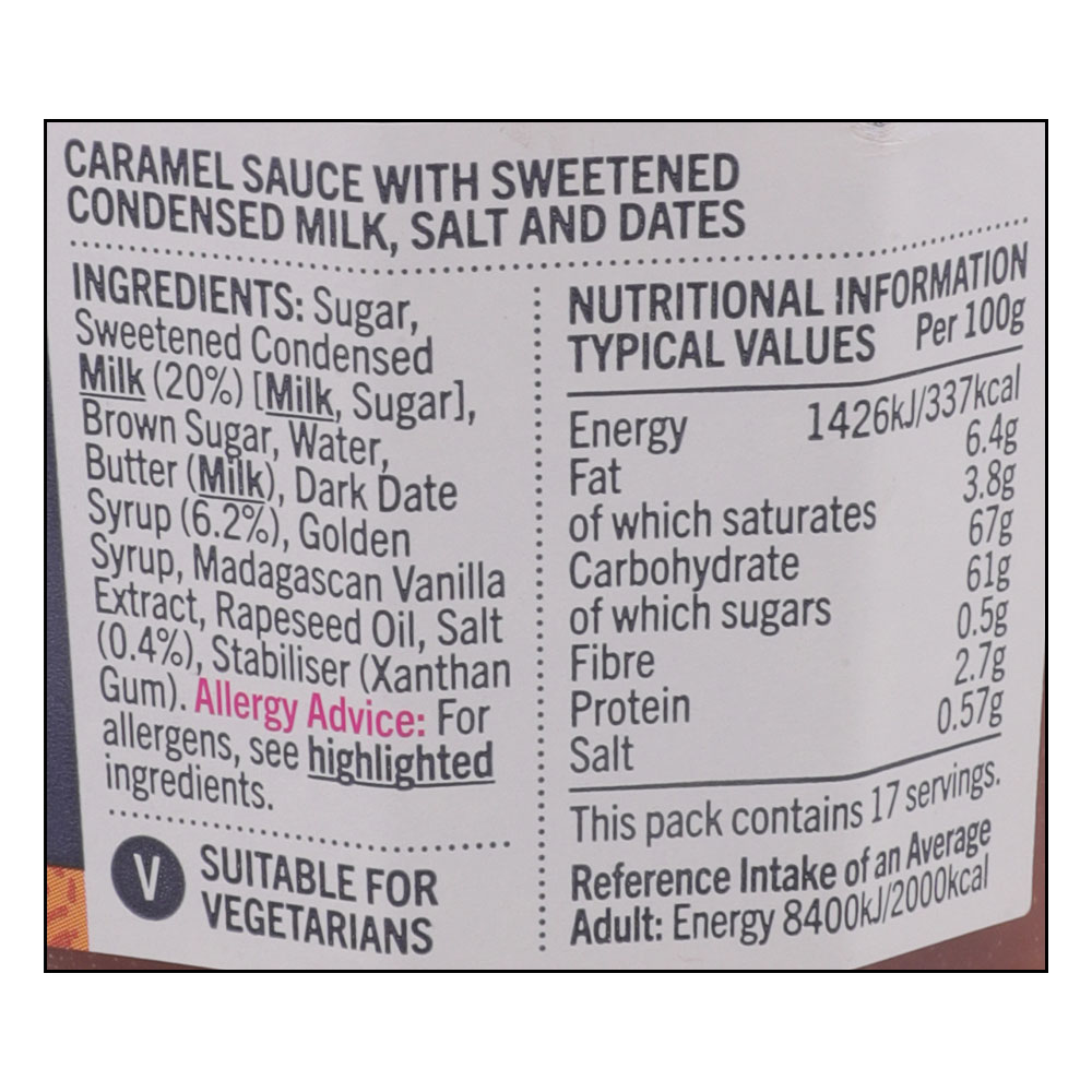 SuperValu Signature Tastes Salted Caramel Sauce 260g right side image