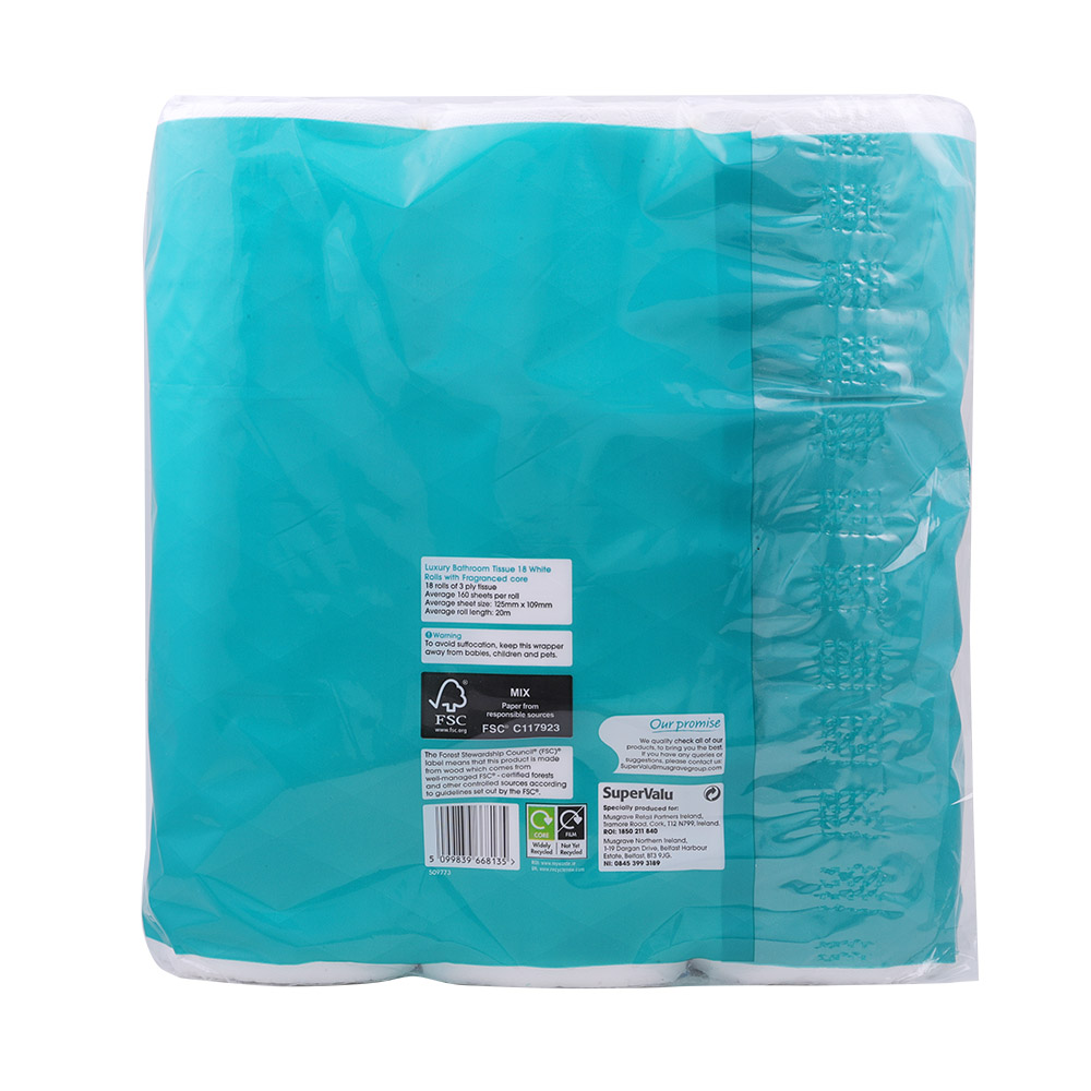 SuperValu Quilted Soft Bathroom Tissue 18 Rolls 3-Ply back image