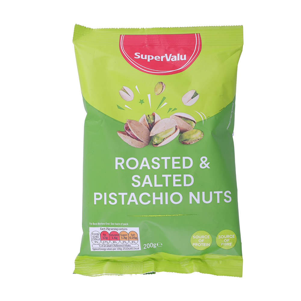 SuperValu Roasted & Salted Pistachio Nuts 200g 