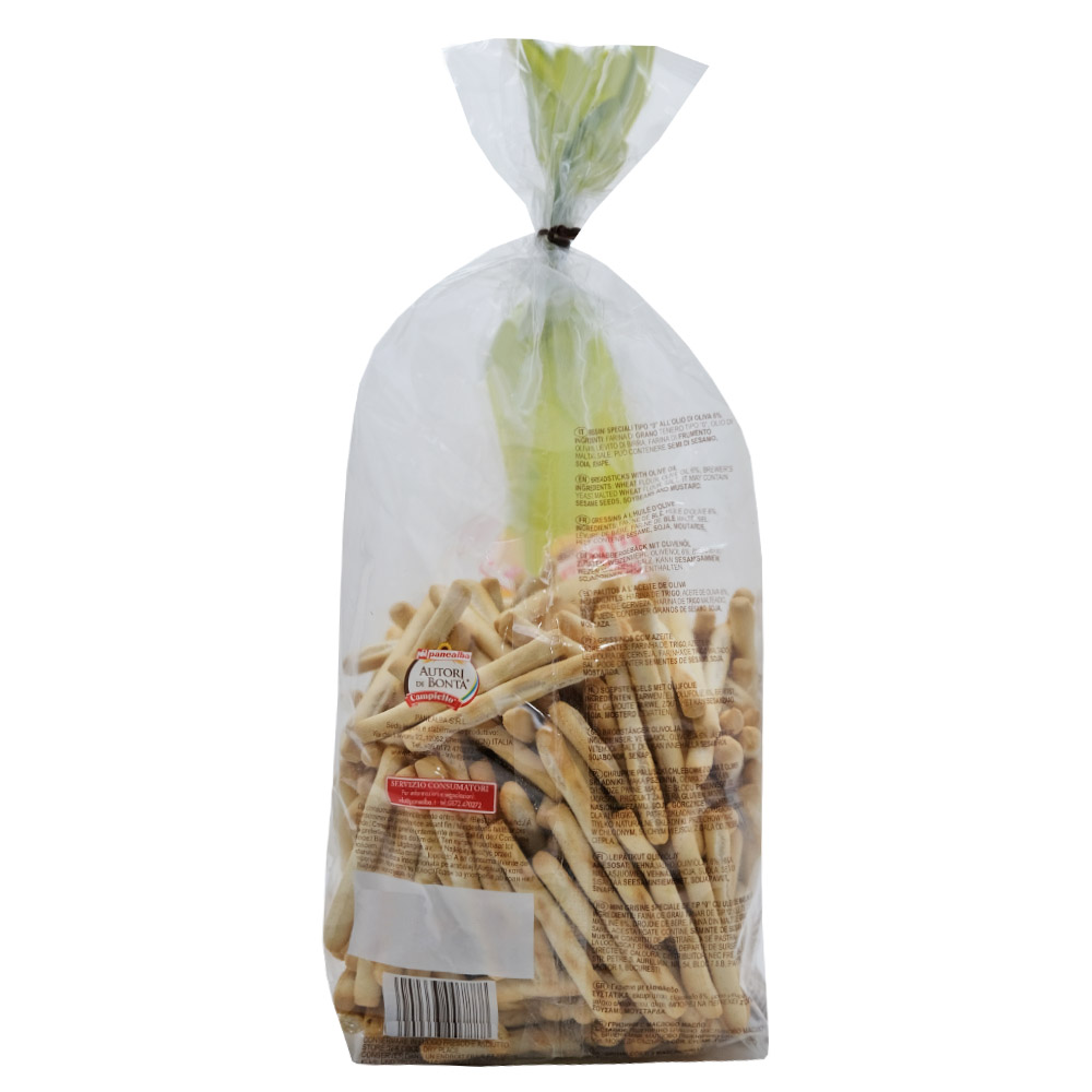Panealba Spaccatini Corti Olive Oil Breadsticks 250g back image