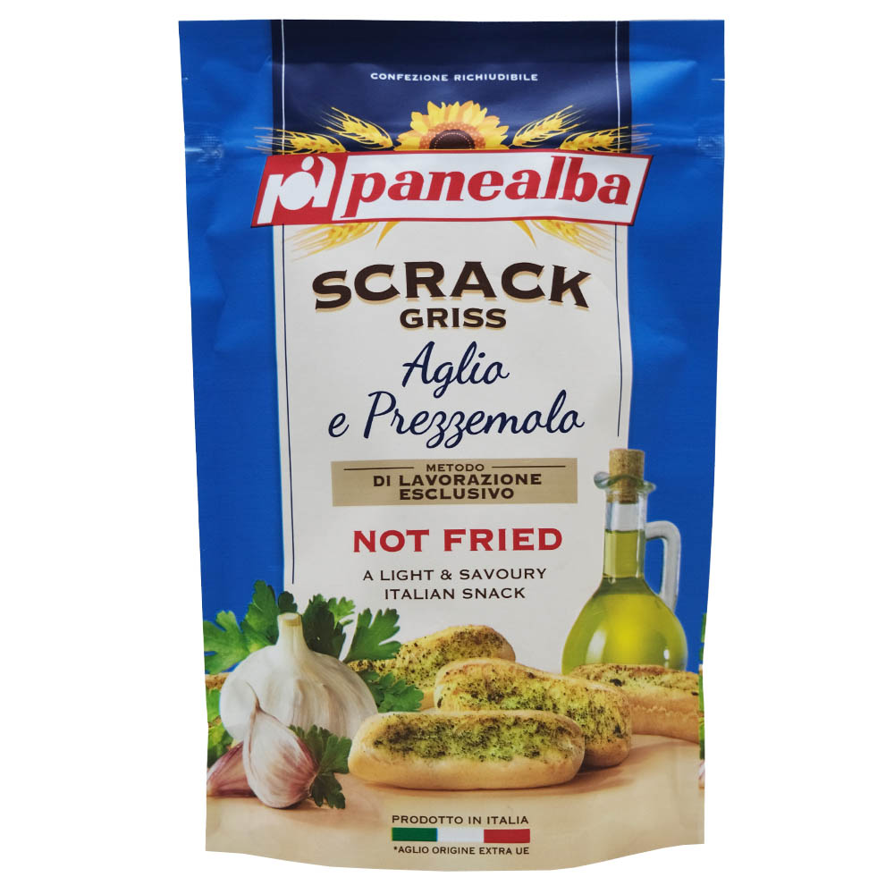 Panealba Scrack Griss Aglio & Prezzemolo Snack 100g