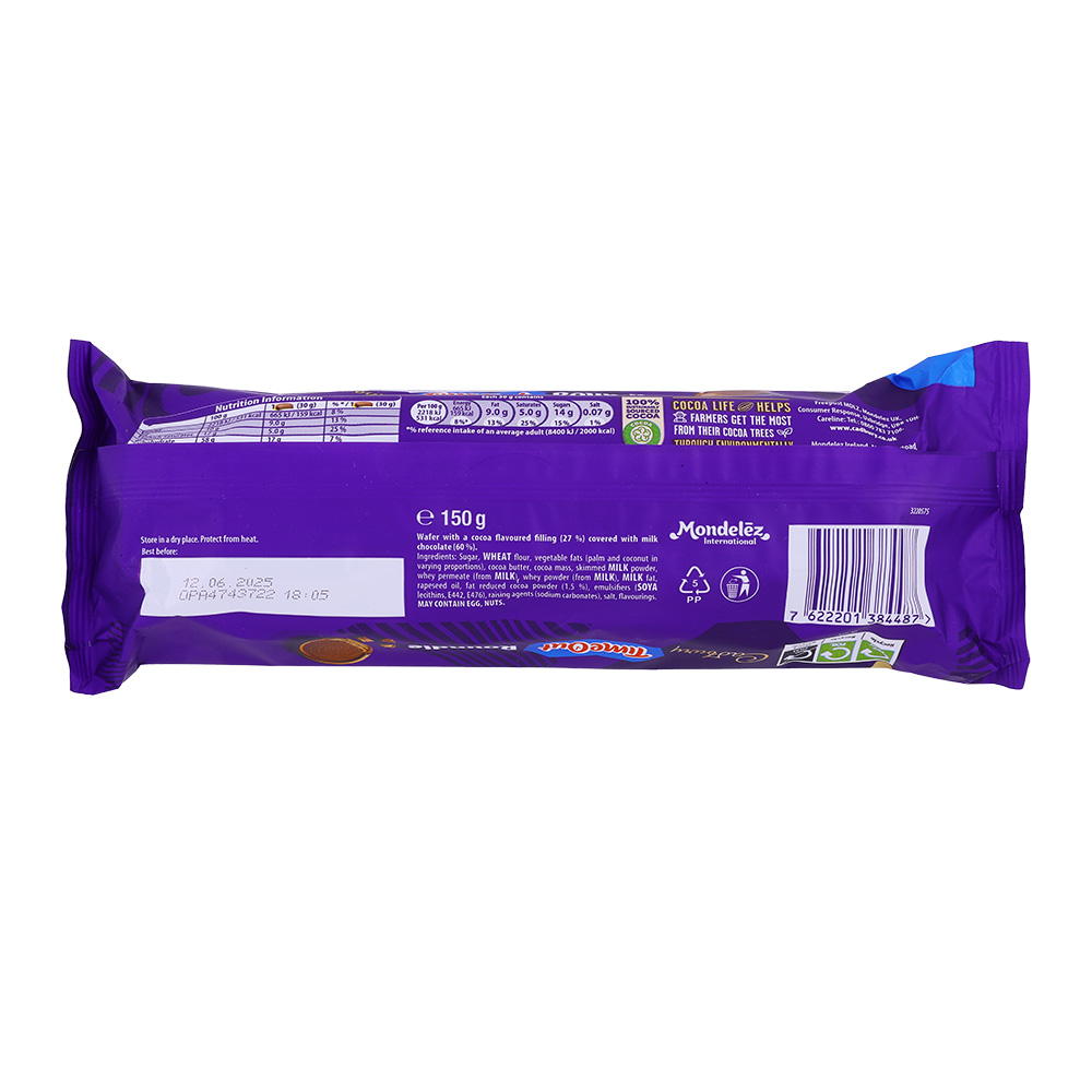 Cadbury Time Out Roundie 150g back image