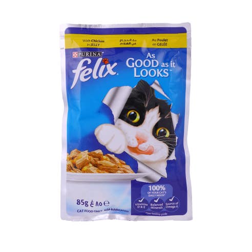 Purina Felix Chicken in Jelly Cat Food 85g 