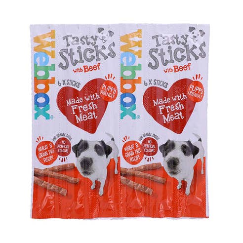 Webbox Tasty Beef Sticks Dog Food 30g 