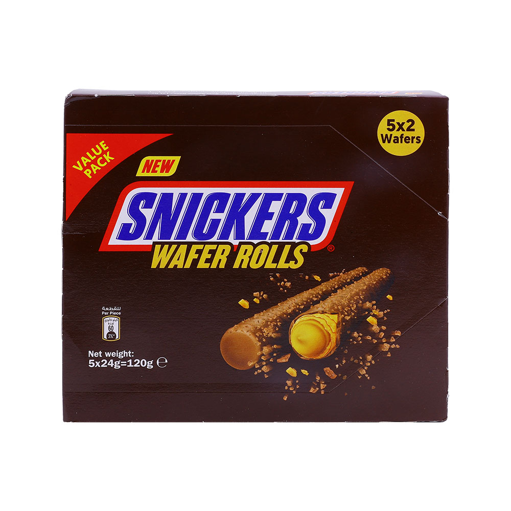 Snickers Peanut Wafer Rolls 120g