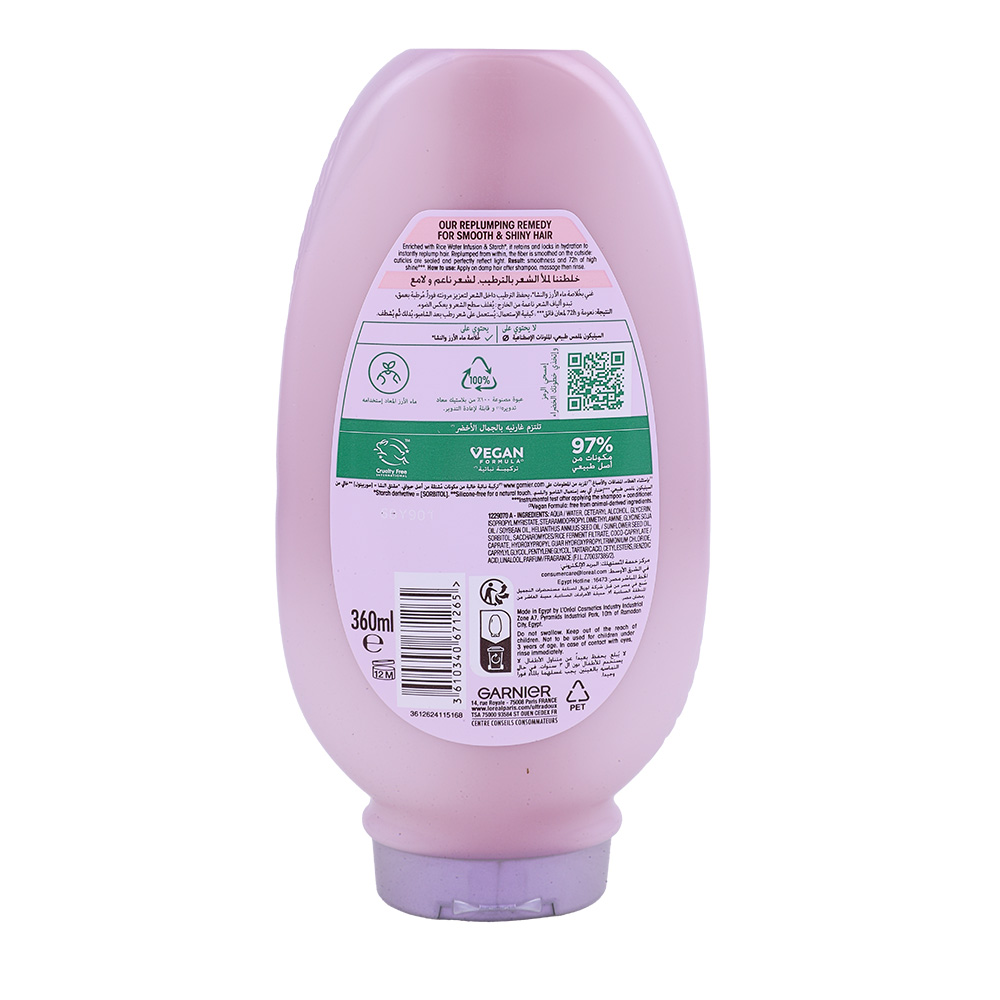 Garnier Ultra Doux Rice Water Infusion & Starch Conditioner 360ml back image