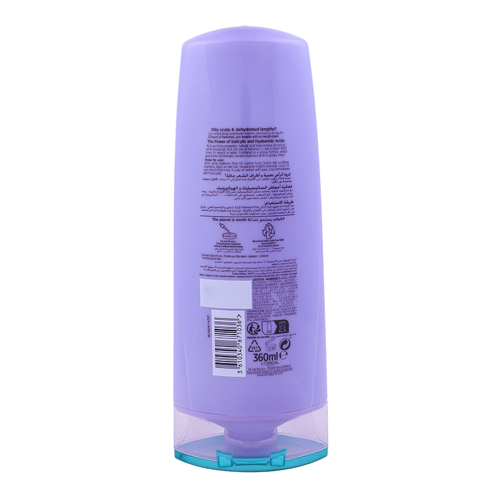 Loreal Elvive Hyaluron Pure Conditioner 360ml back image