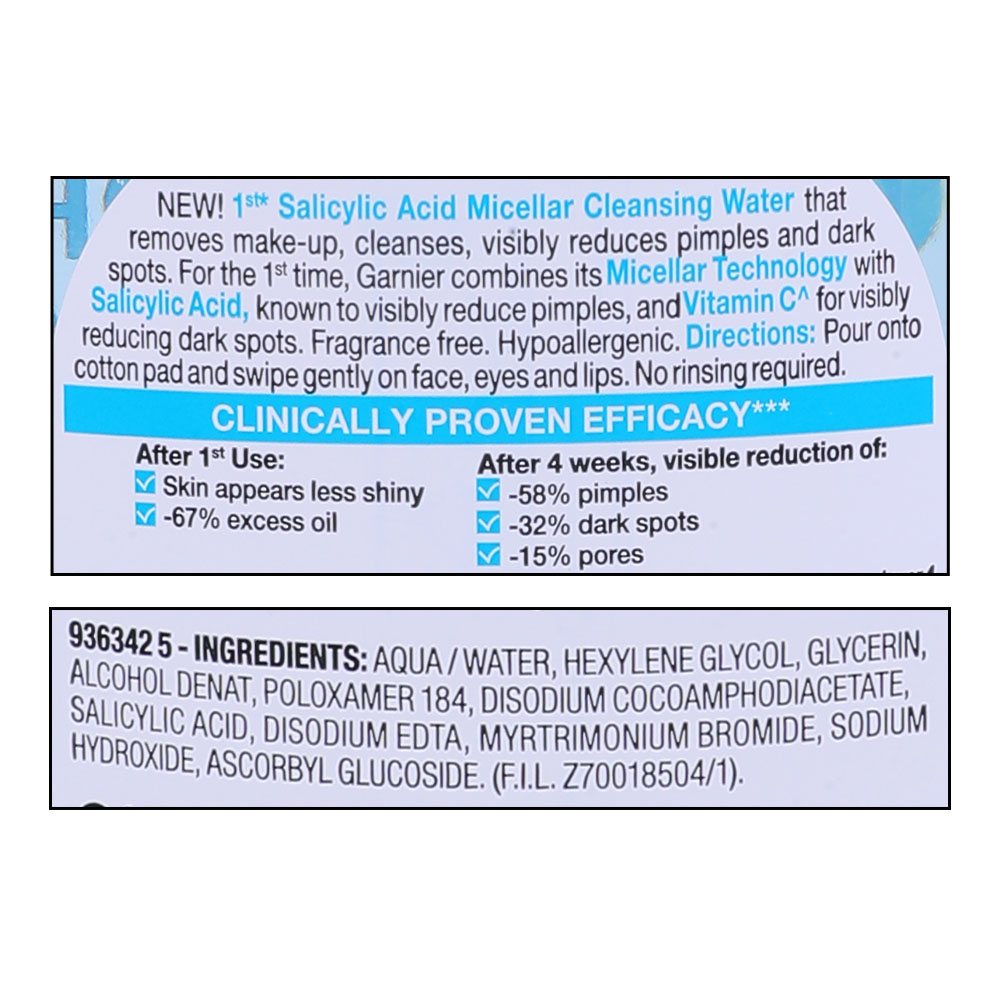 Garnier Fast & Clear Micellar Cleansing Water 400ml - Bahrain Alosraonline store