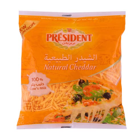 President Shredded Natural Cheddar 450g 