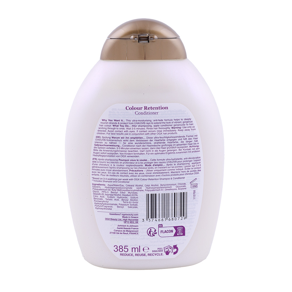 Ogx Colour Care Colour Retention Conditioner 385ml back image