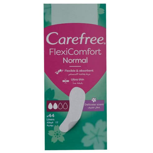 Carefree Flexi Comfort Normal Delicate Scent Liners 44's 