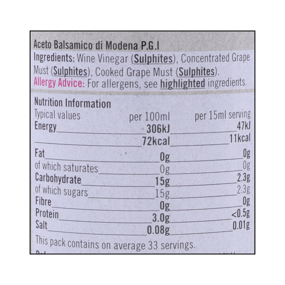 SuperValu Balsamic Vinegar Of Modena 500ml right side image