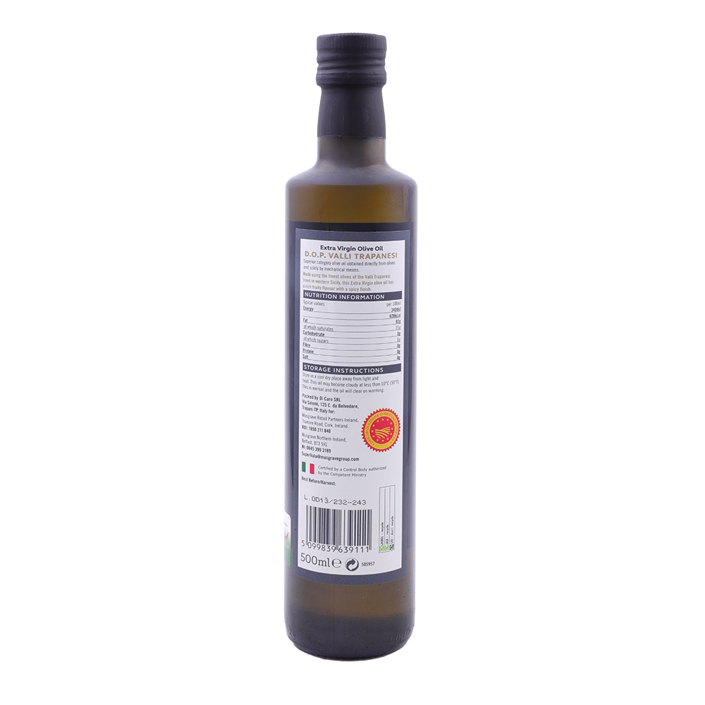 Supervalu Signature Tastes Sicilian Extra Virgin Olive Oil 500ml back image