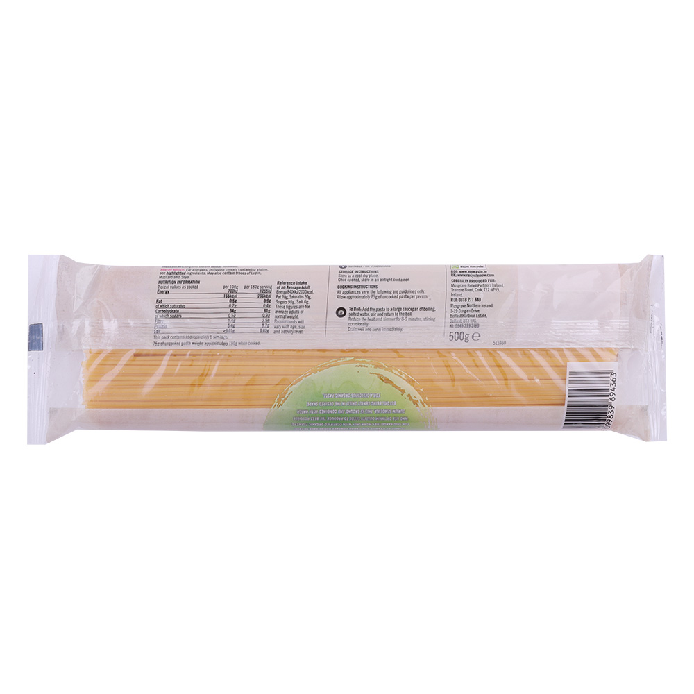 SuperValu Organic Spaghetti Pasta 500g back image