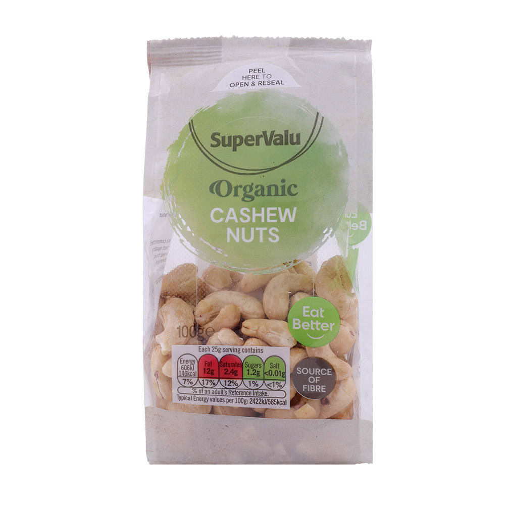 Supervalu Organic Cashew Nuts 100g