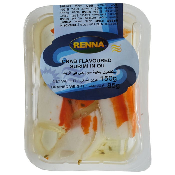 Renna Crab Flavoured Surimi In Sunflower Oil 150g