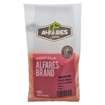 Alfares Masoor Dal Foot Bull 500g 