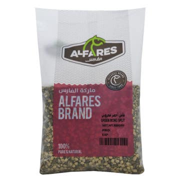Alfares Green Mong Split Dal 500g 