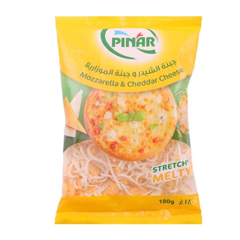 Pinar Shredded Mozzarella & Cheddar Cheese 180g 