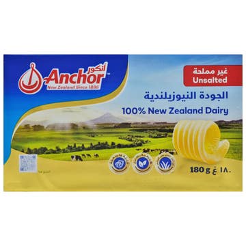 Anchor Unsalted Dairy Fat Butter 180g 