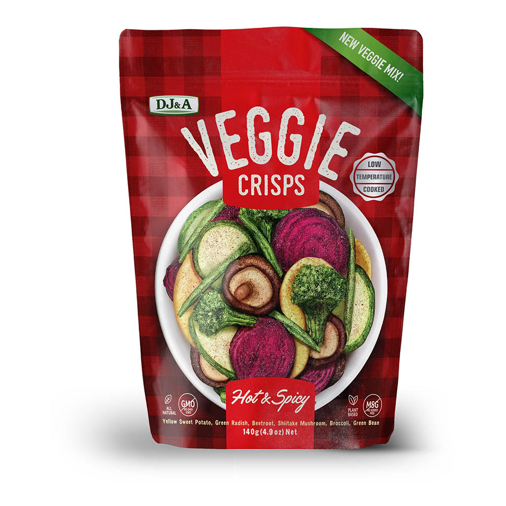 DJ&A Veggie Crisps Hot & Spicy 140g 