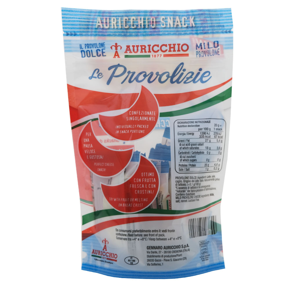Le Provolizie Auricchio Snack 140g back image