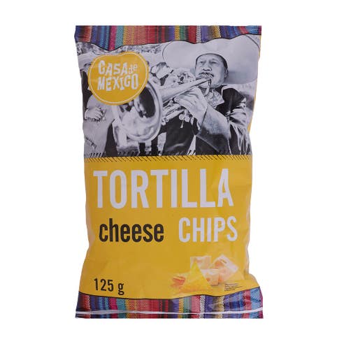Casa De Mexico Tortilla Chips Cheese 125g 