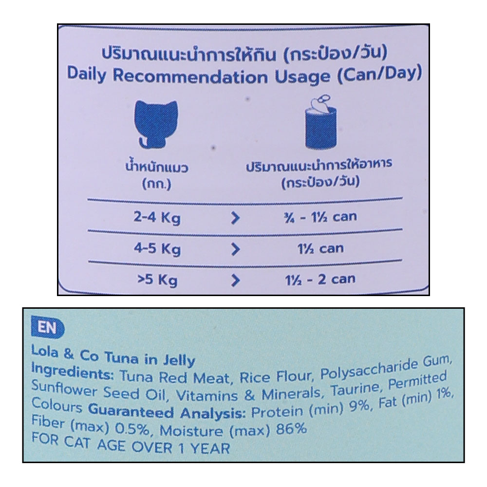 Lola & Co Tuna in Jelly 400g right side image