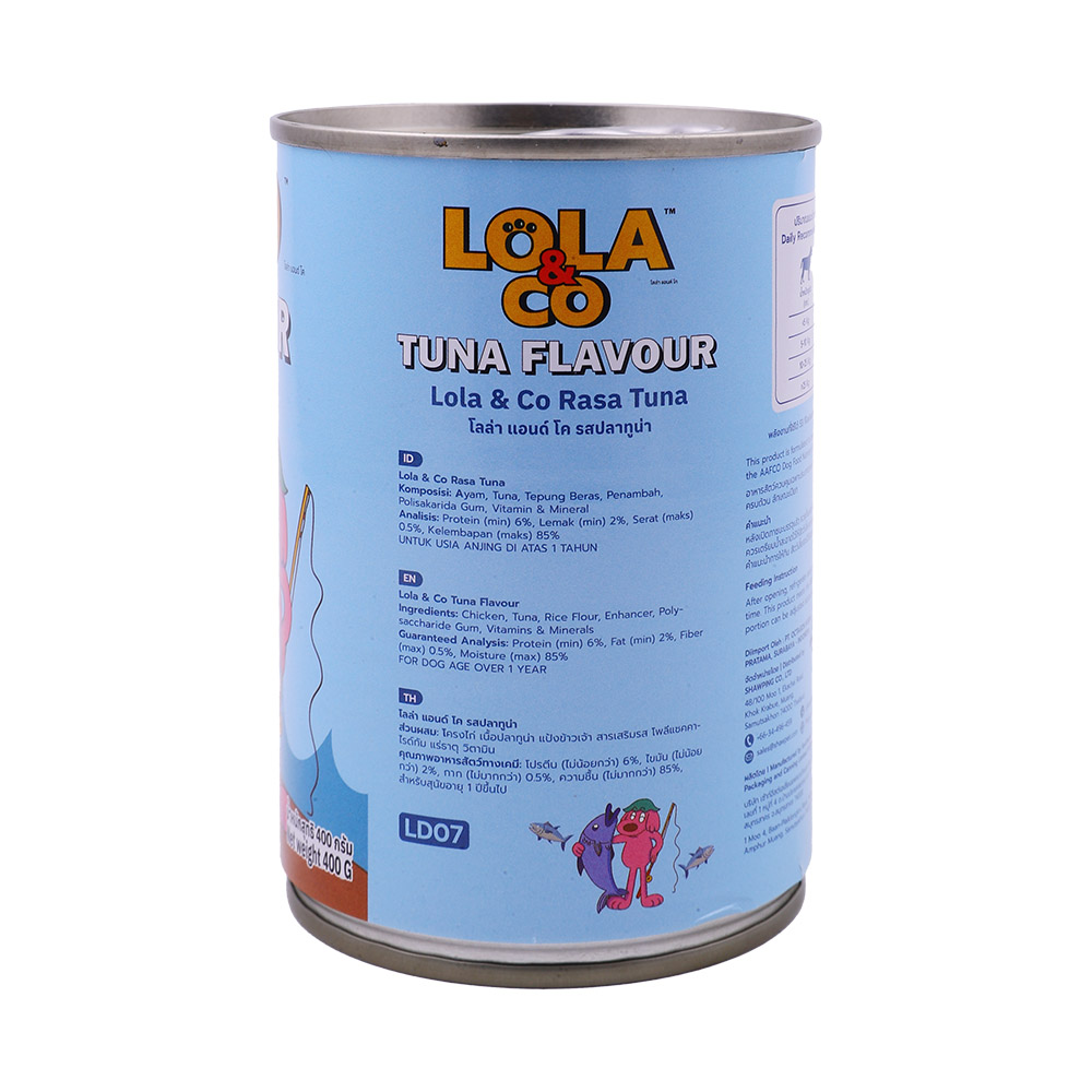 Lola & Co Tuna Flavor for Dogs 400g back image