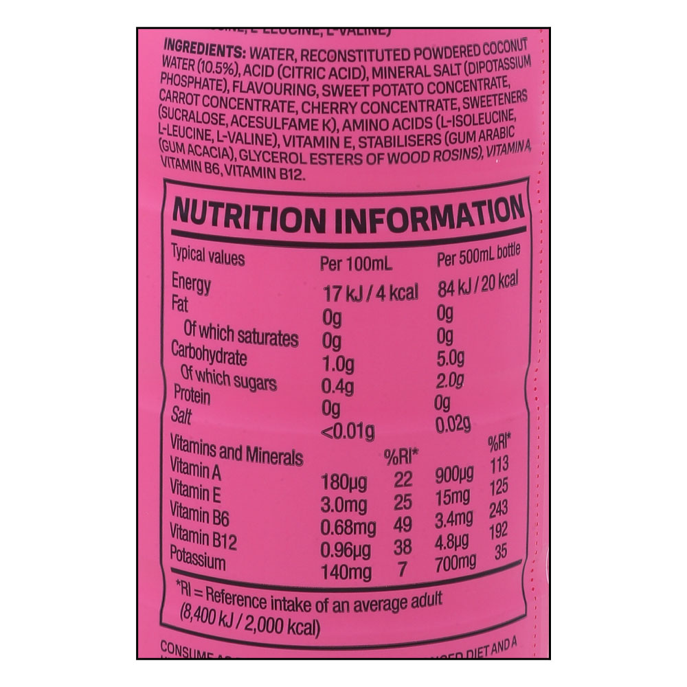 Prime Hydration Strawberry Watermelon Drink 500ml right side image