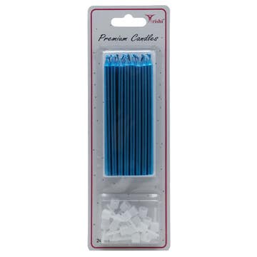 Trishi Premium Assorted Metallic Candles [24 Pieces] 