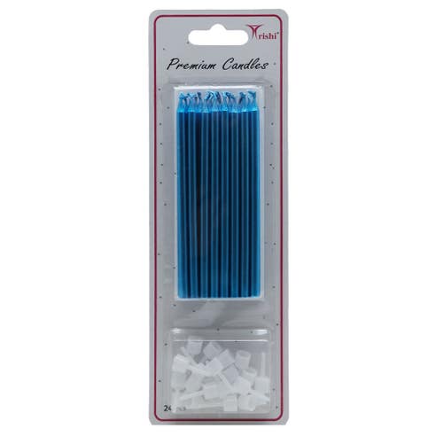 Trishi Premium Assorted Metallic Candles [24 Pieces] 