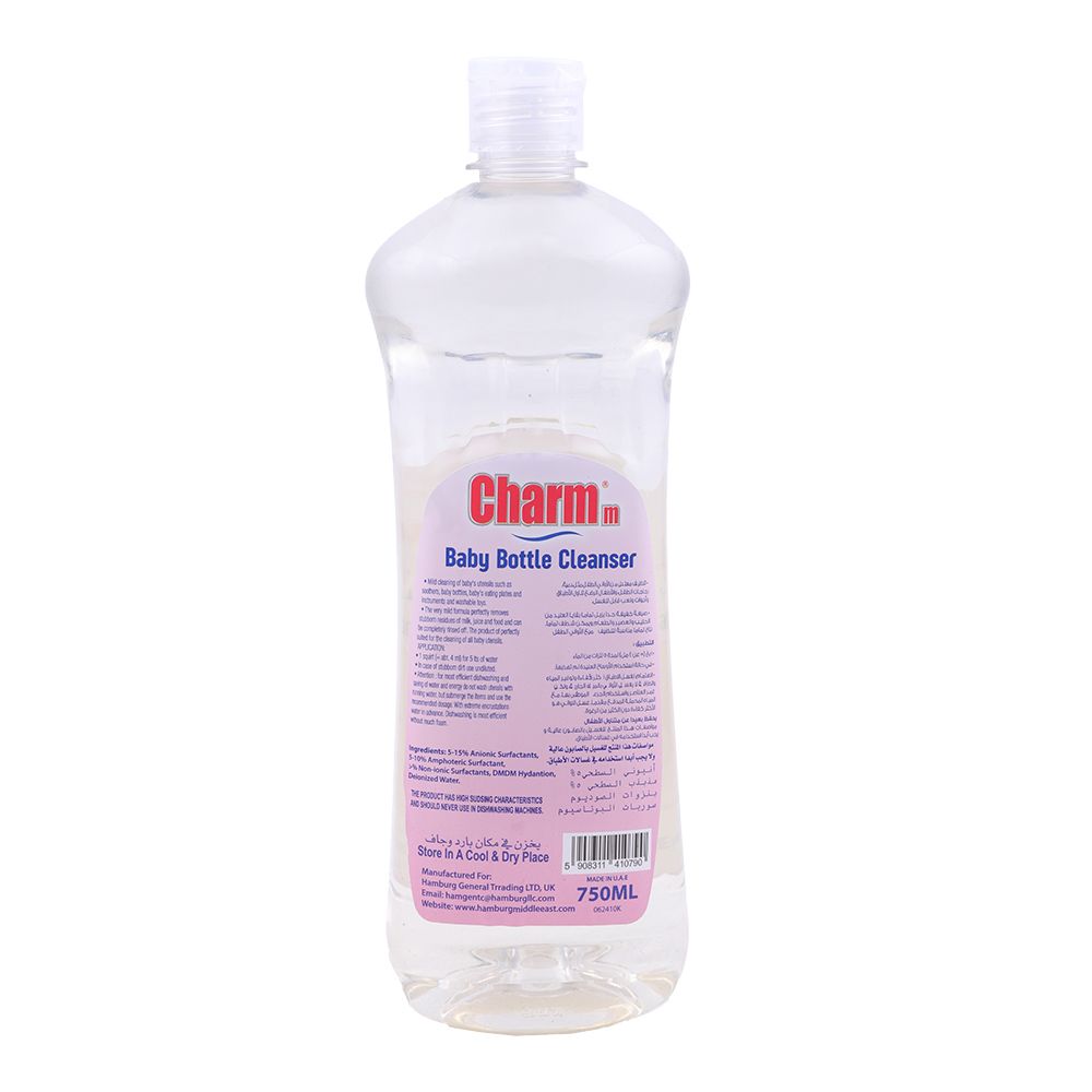 Charm M Baby Bottle Cleanser 750ml back image