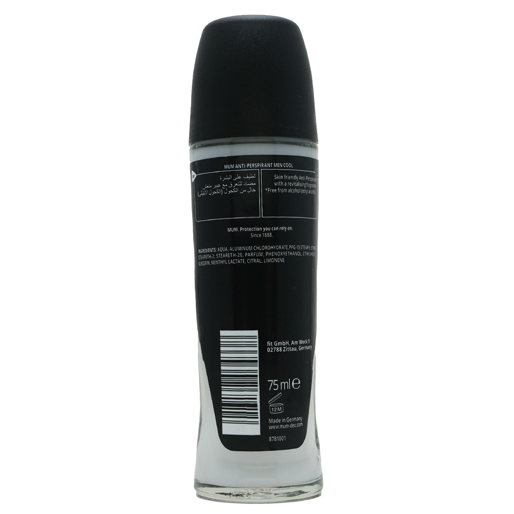 Mum Men Cool Deodorant Roll 75ml back image