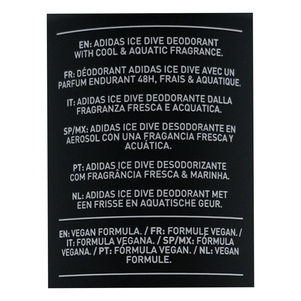 Adidas Ice Dive Deo Body Spray 150ml right side image