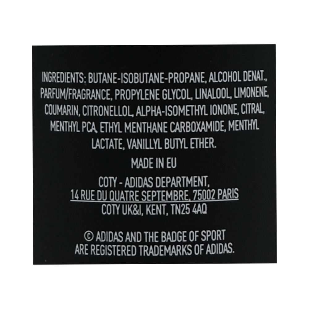 Adidas Pure Game Deodorant Body Spray 150ml back image